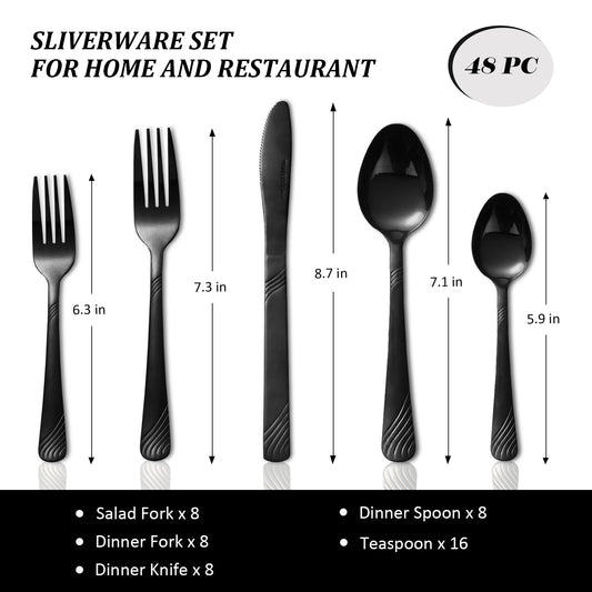 Christmas Stainless Flatware 48pc