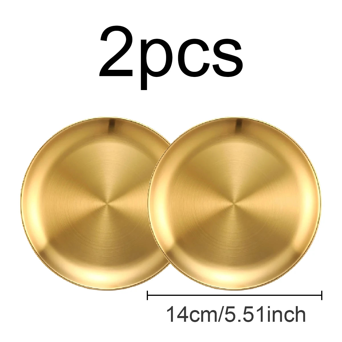 Gold Stainless Round Plate