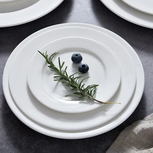 Pure White Porcelain Plate