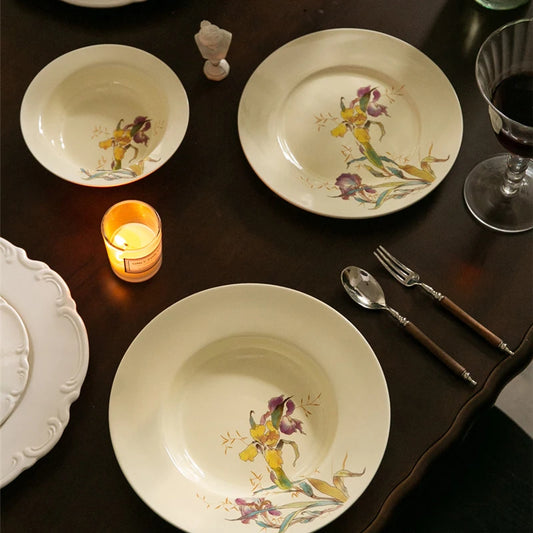 French Iris Dinner Set