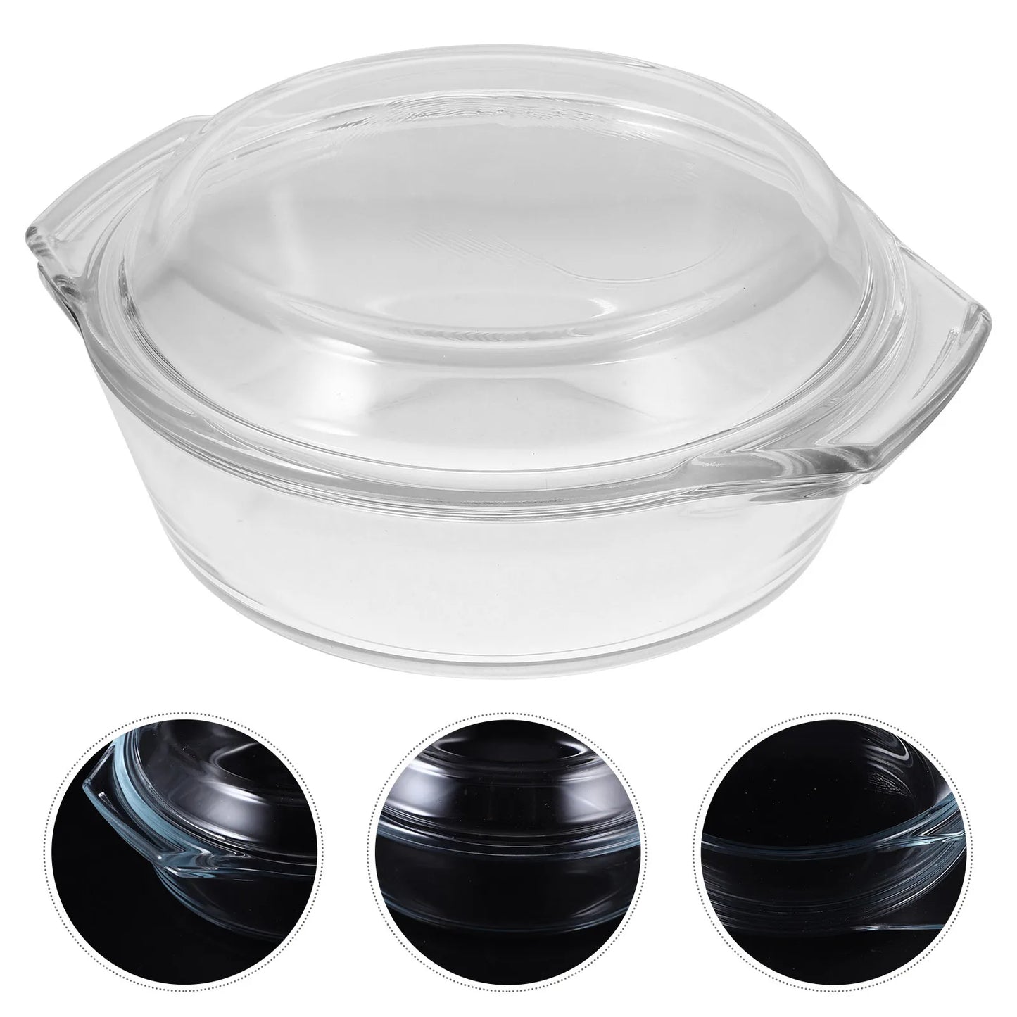 Round Glass Casserole With Lid