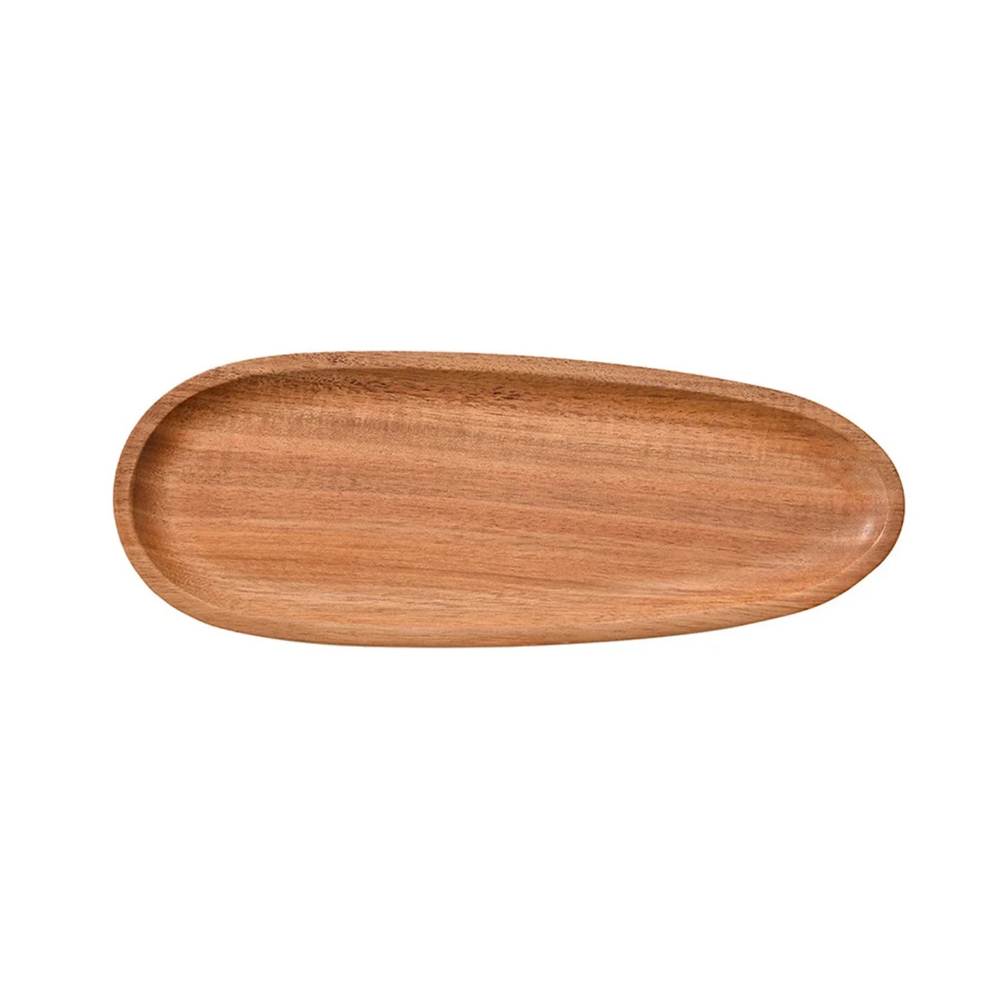 Irregular Oval Wood Tray