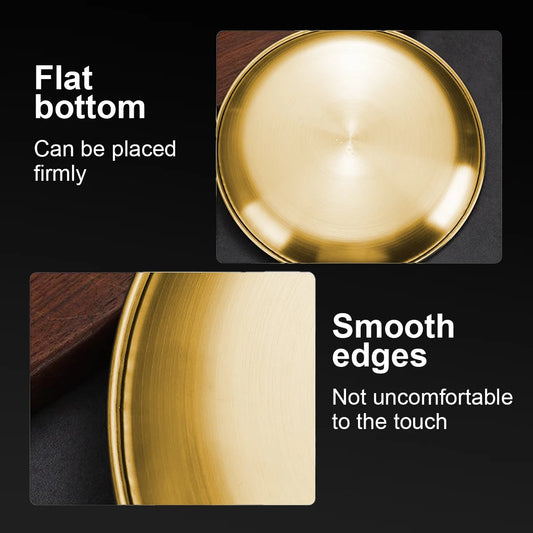 Gold Stainless Round Plate