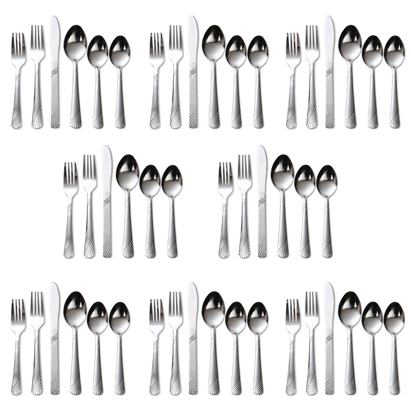 Christmas Stainless Flatware 48pc