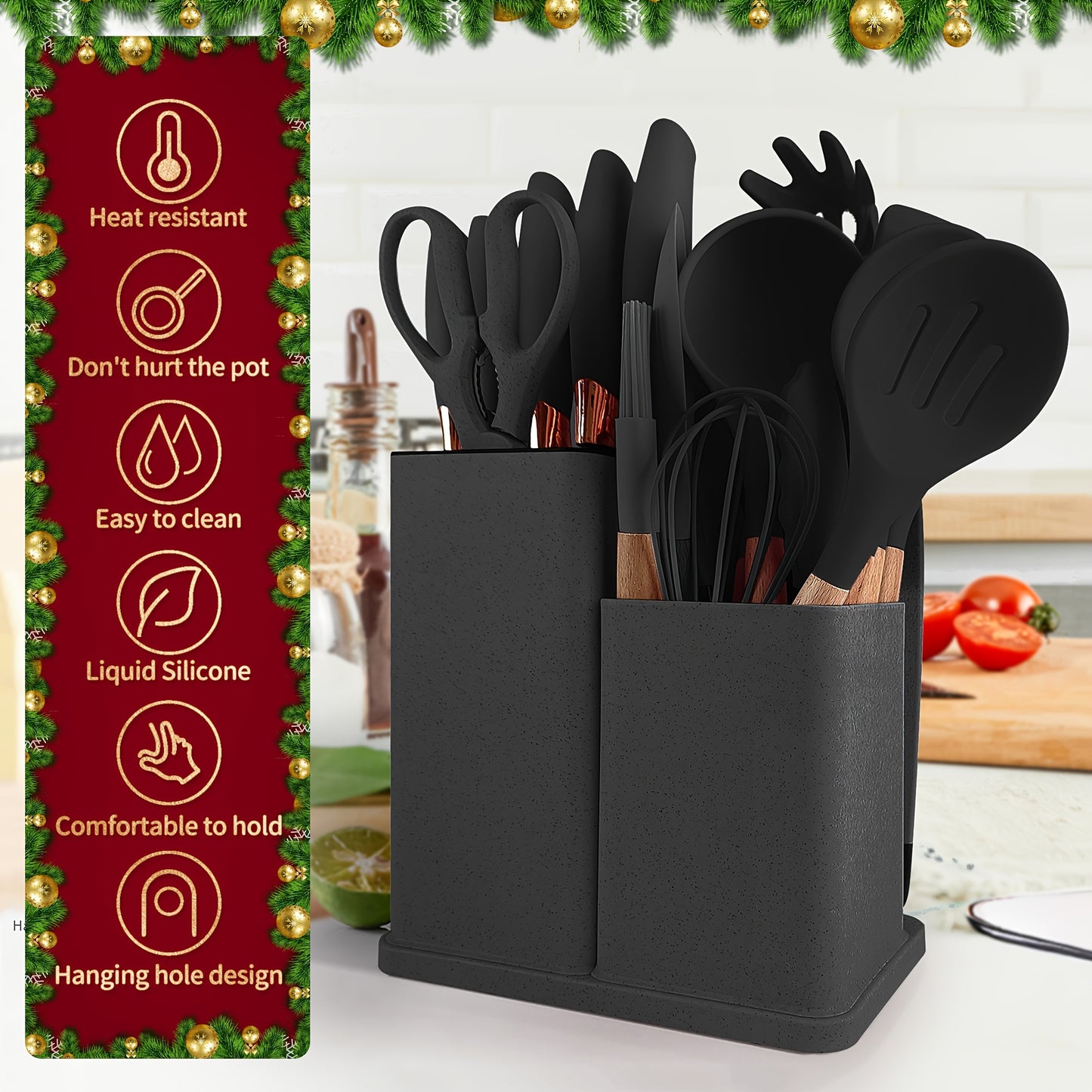 Silicone Utensil Set 10pc Heat