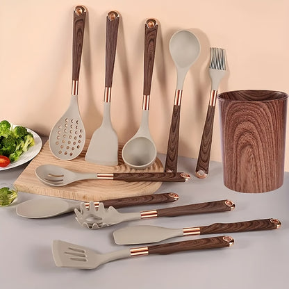 Wood Grain Utensil Set 10pc