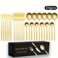 Gold Stainless Flatware 48pc