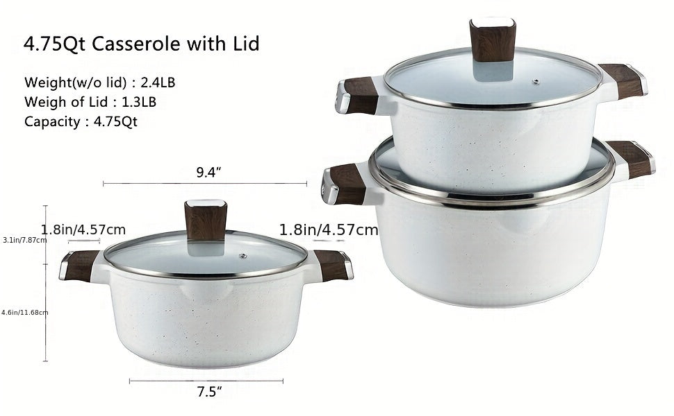 White Granite Cookware 13pc