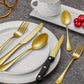 Gold Stainless Flatware 48pc