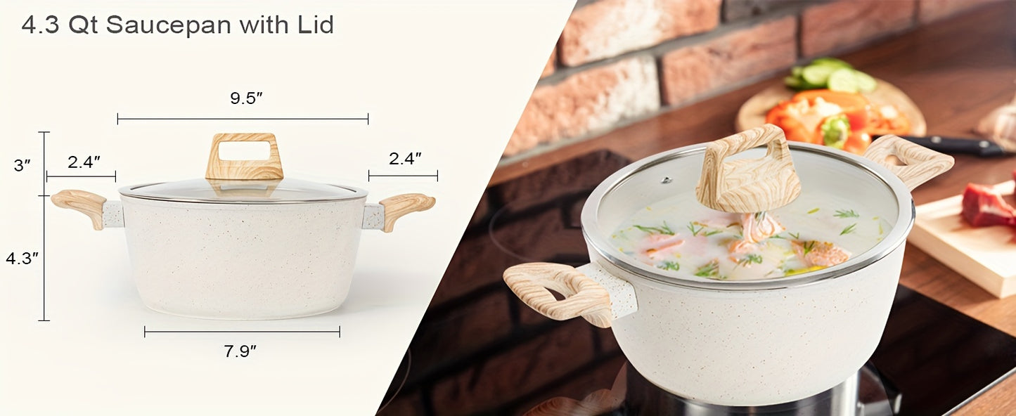 White Granite Cookware 12pc