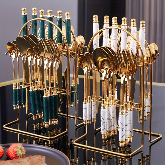 Mirror Stainless Flatware 24pc