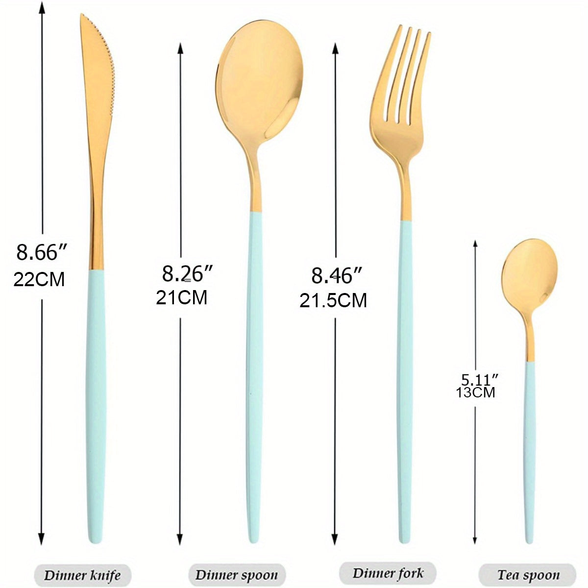 Gold Stainless Flatware 24pc