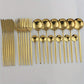 Gold Stainless Flatware 24pc