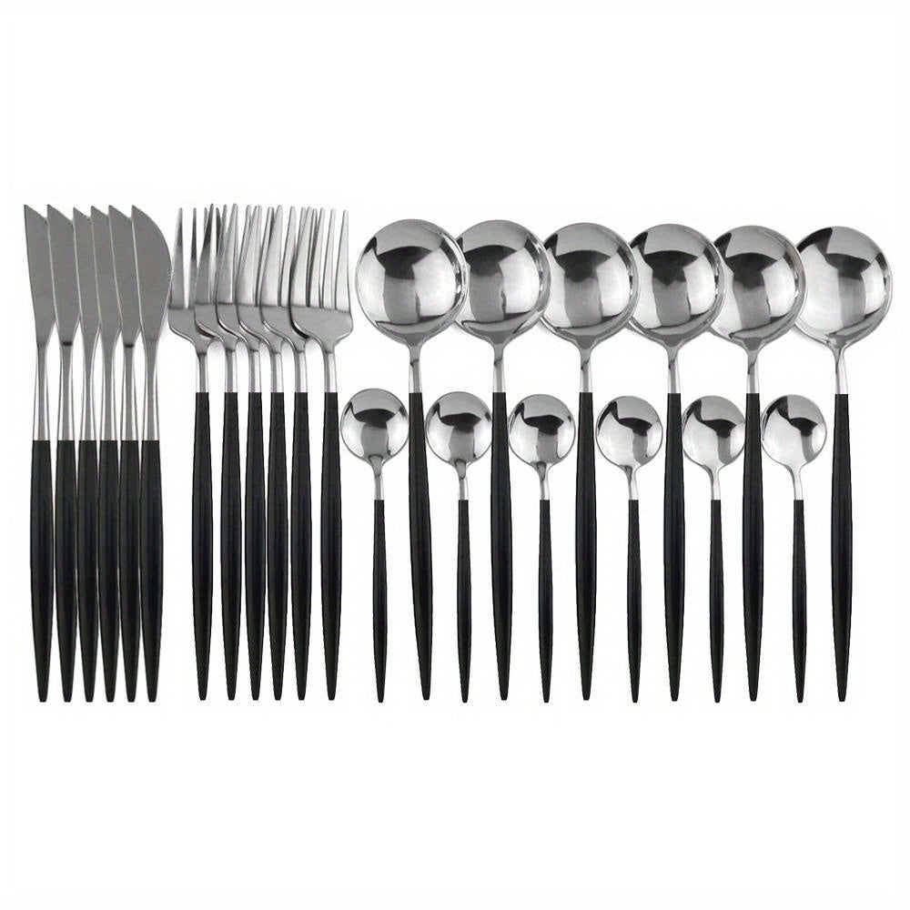 Gold Stainless Flatware 24pc
