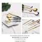 Gold Stainless Flatware 24pc