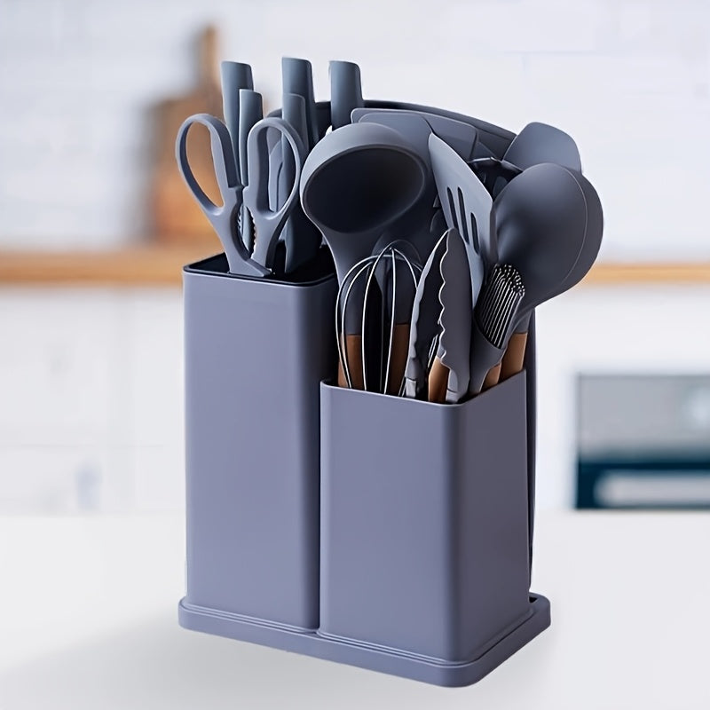 Silicone Utensils With Knives 19pc