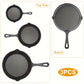 Cast Iron Skillet Set 3pc