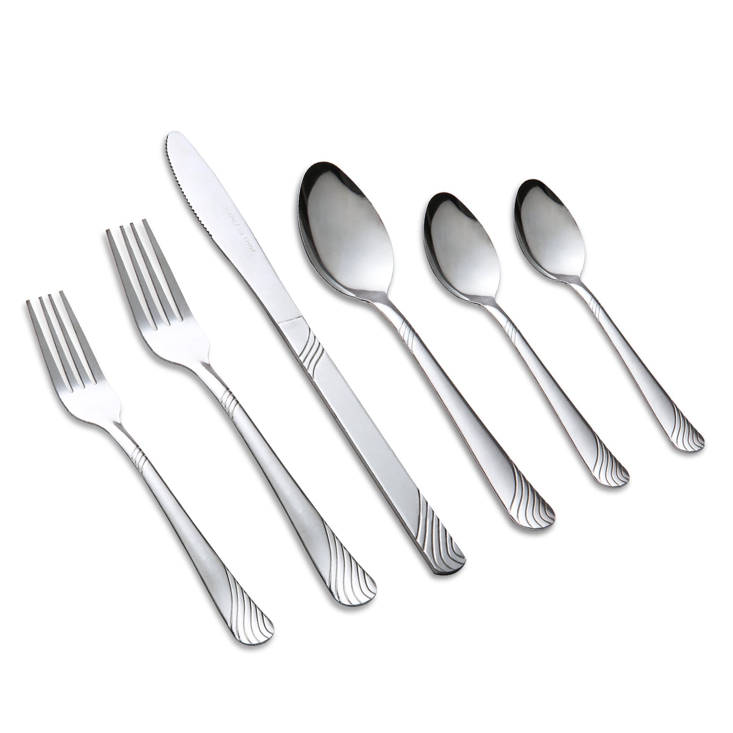 Christmas Stainless Flatware 48pc