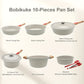 White Nonstick Cookware 10pc
