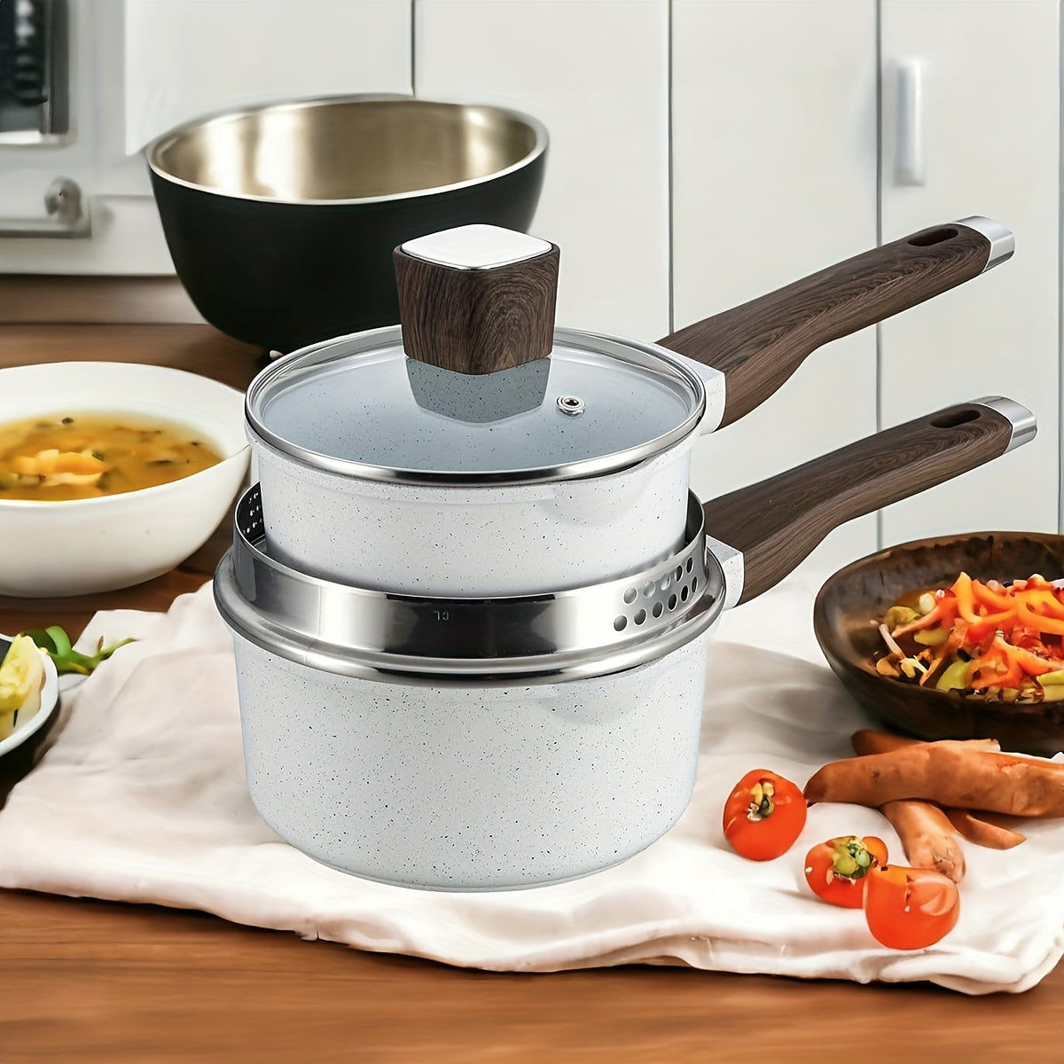 White Granite Cookware 13pc