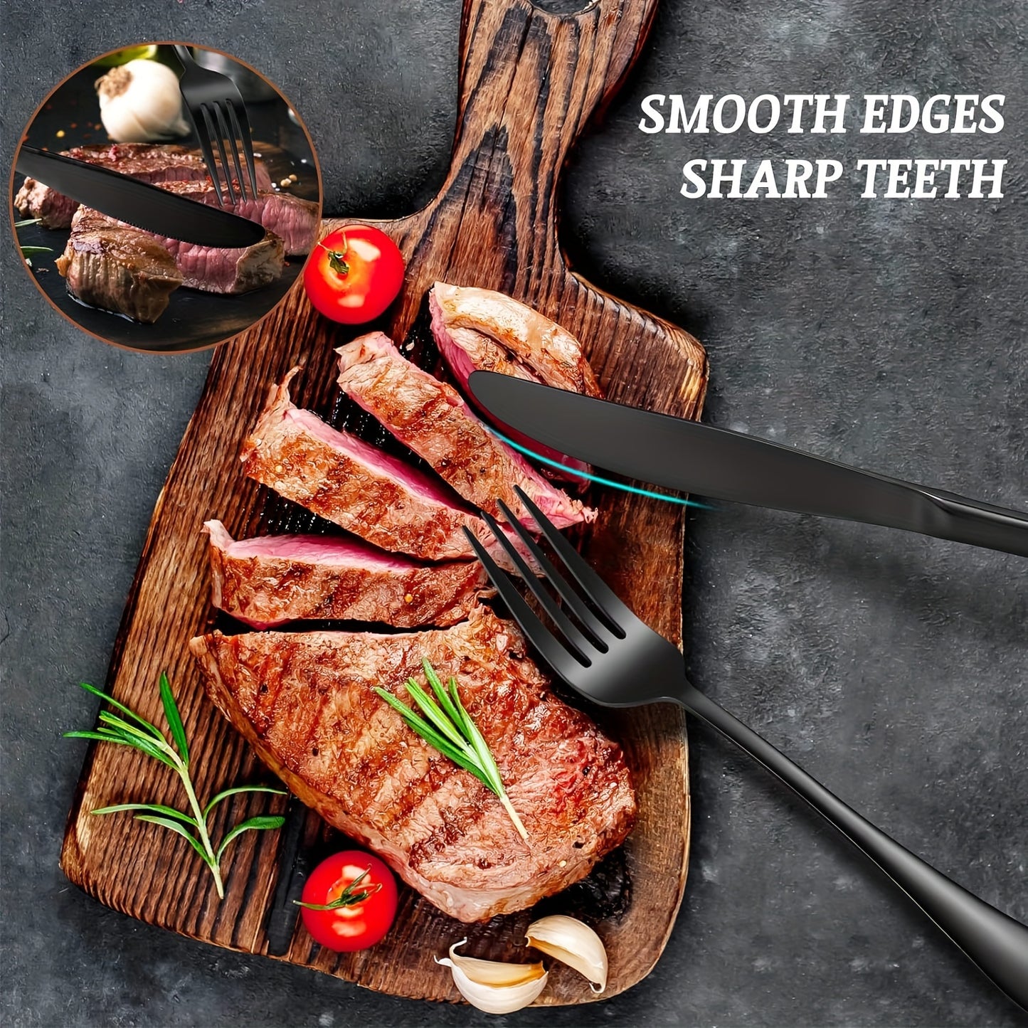 Black Gold Flatware 60pc