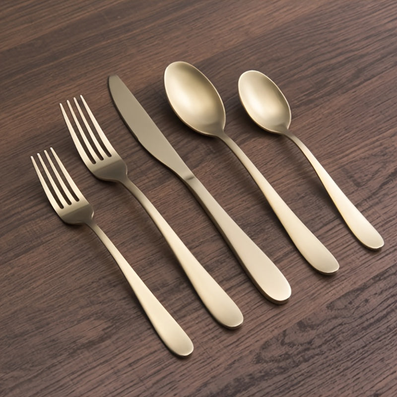 Gold Stainless Flatware 20pc