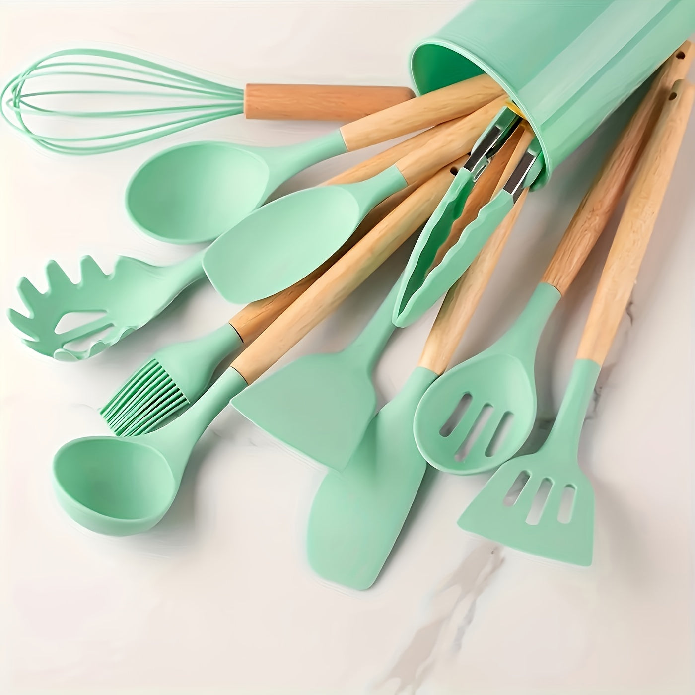 Silicone Utensils Knife Board 19pc