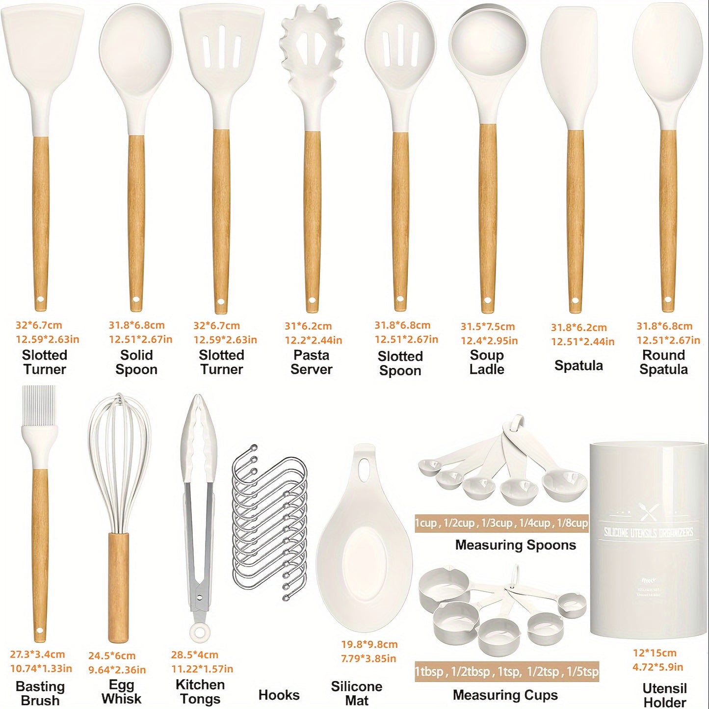 Silicone Utensils Set 12pc