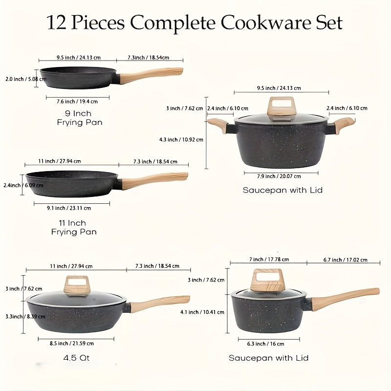 Granite Cookware Set 12pc
