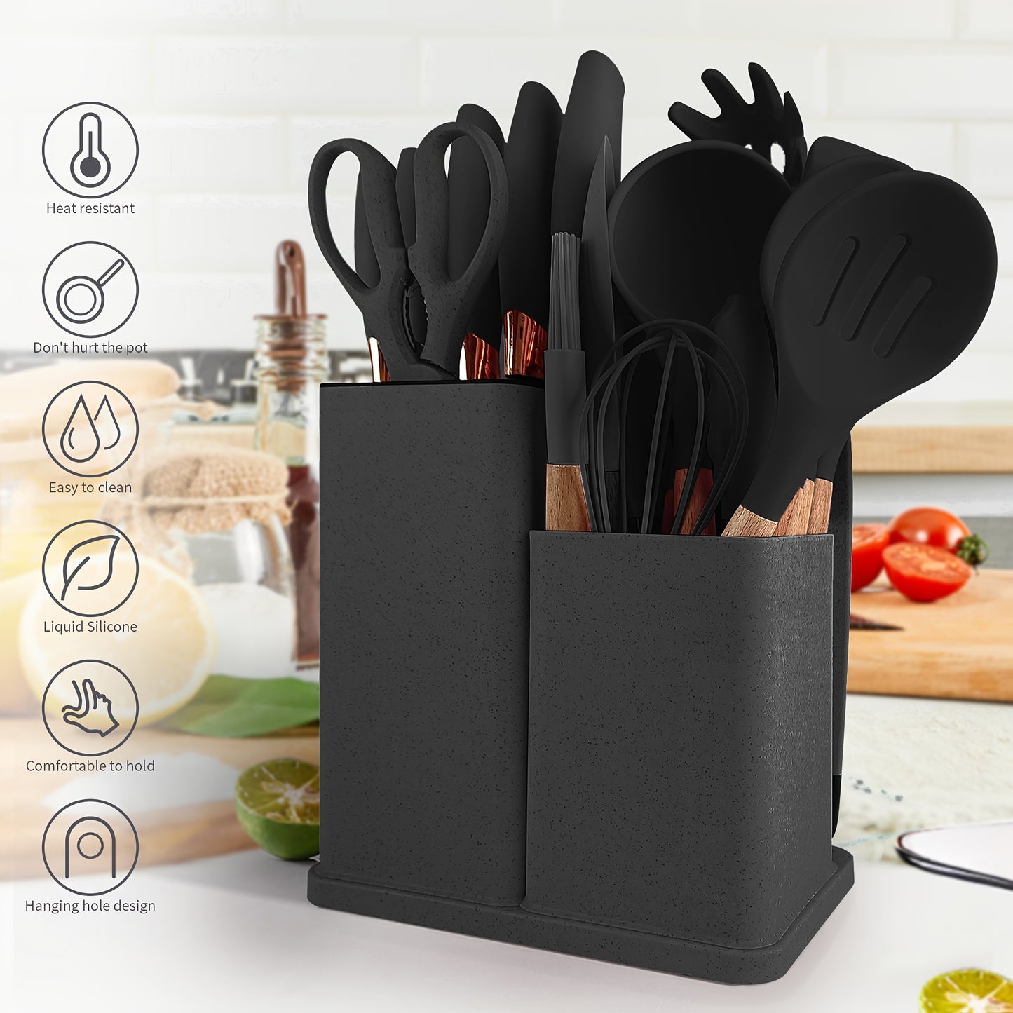 Silicone Utensil Set 10pc Heat