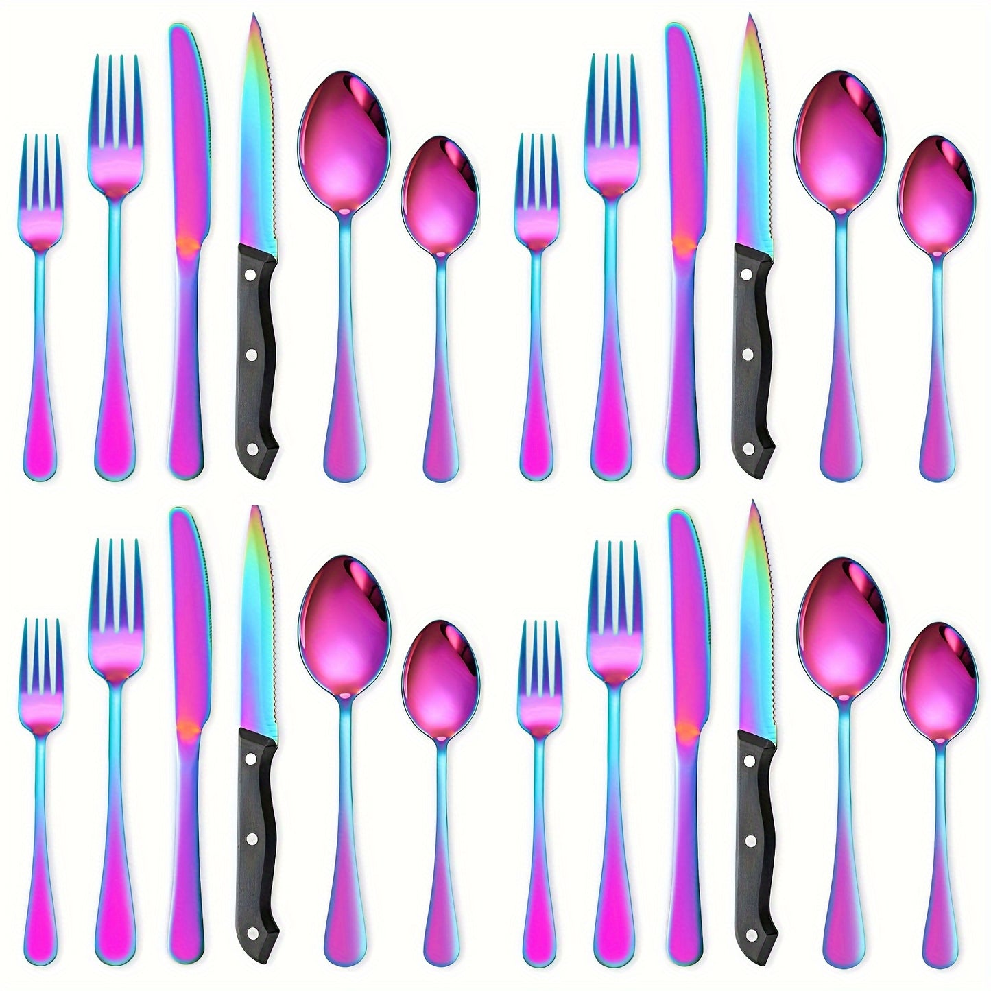 Gold Stainless Flatware 48pc