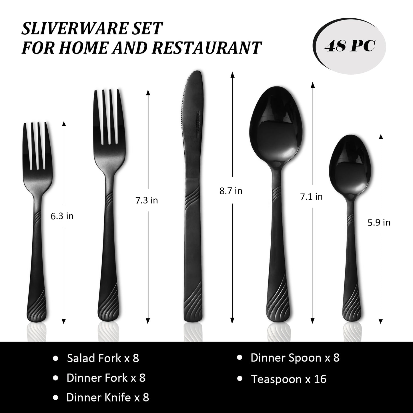 Christmas Stainless Flatware 48pc