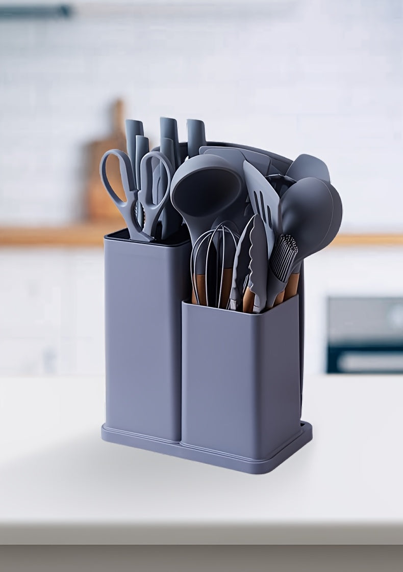 Silicone Utensils With Knives 19pc