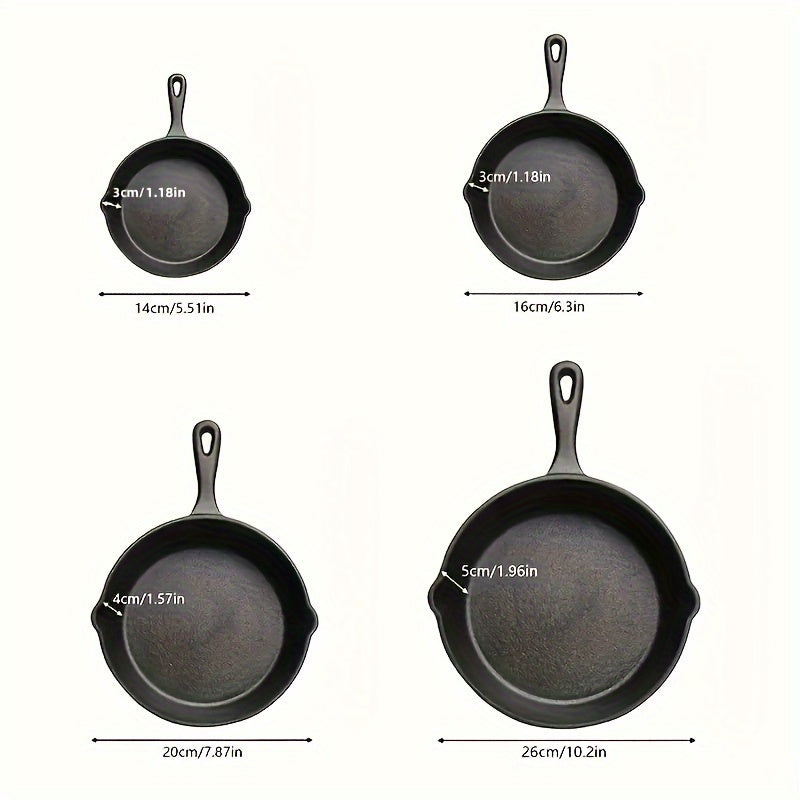 Cast Iron Frying Pans 4pc