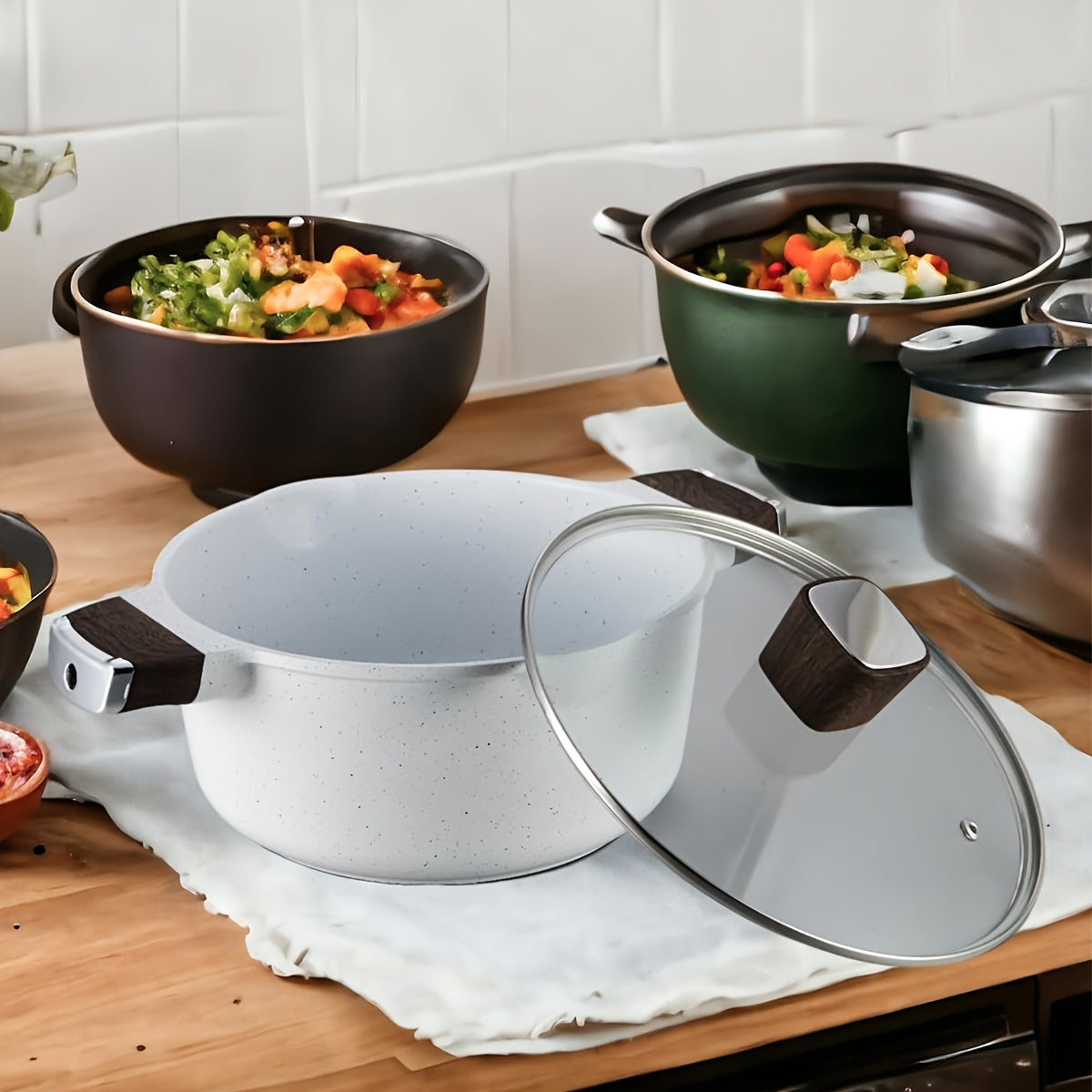 White Granite Cookware 13pc