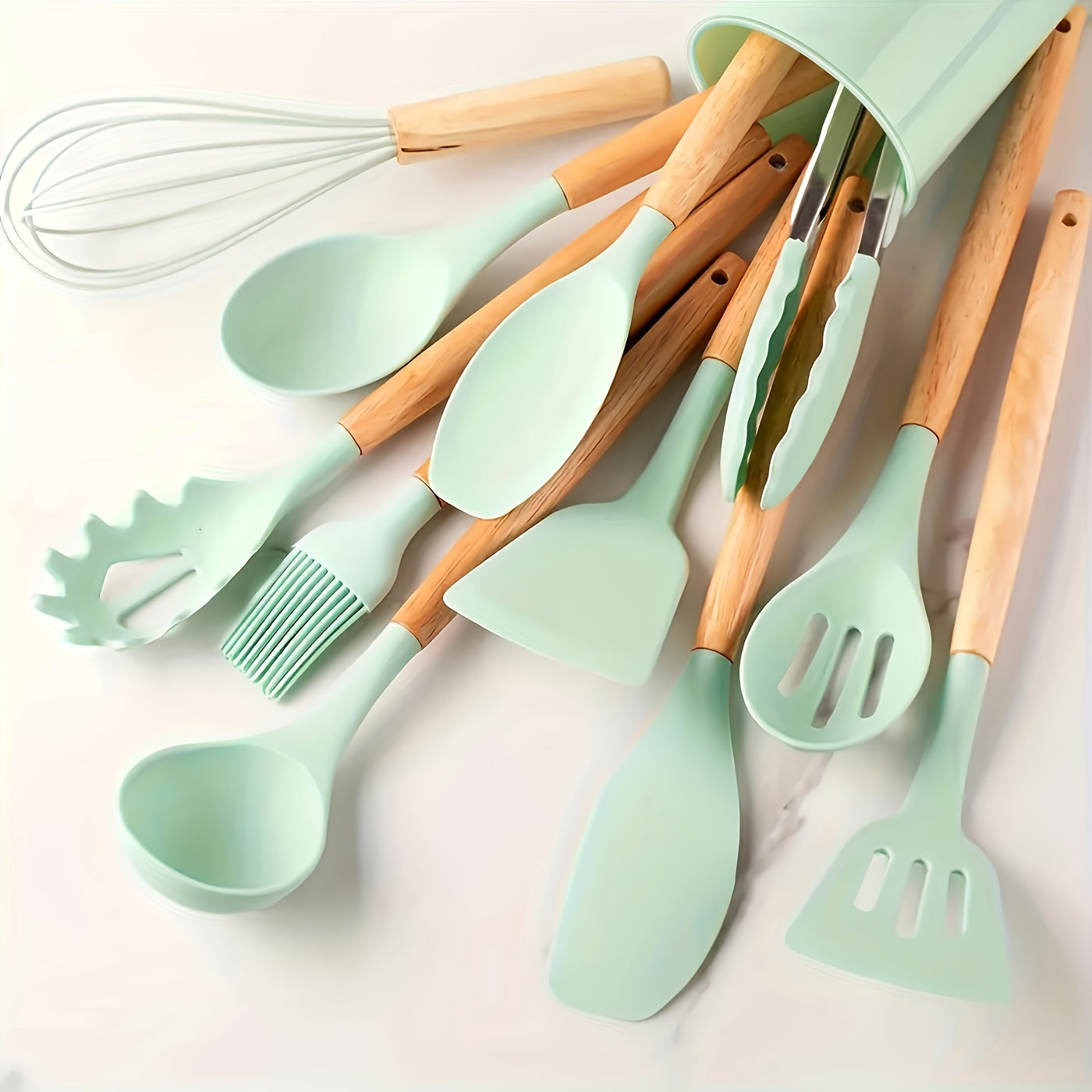 Silicone Utensils Knife Board 19pc