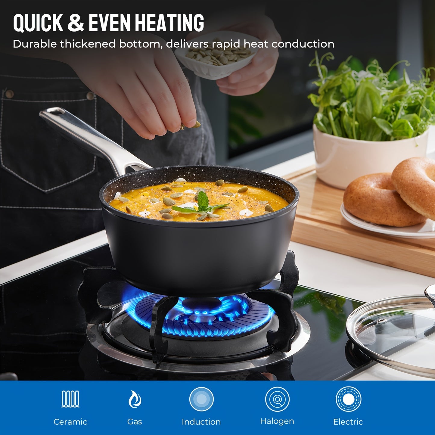Induction Nonstick Cookware 10pc