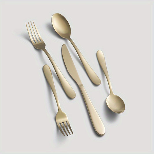 Gold Stainless Flatware 20pc