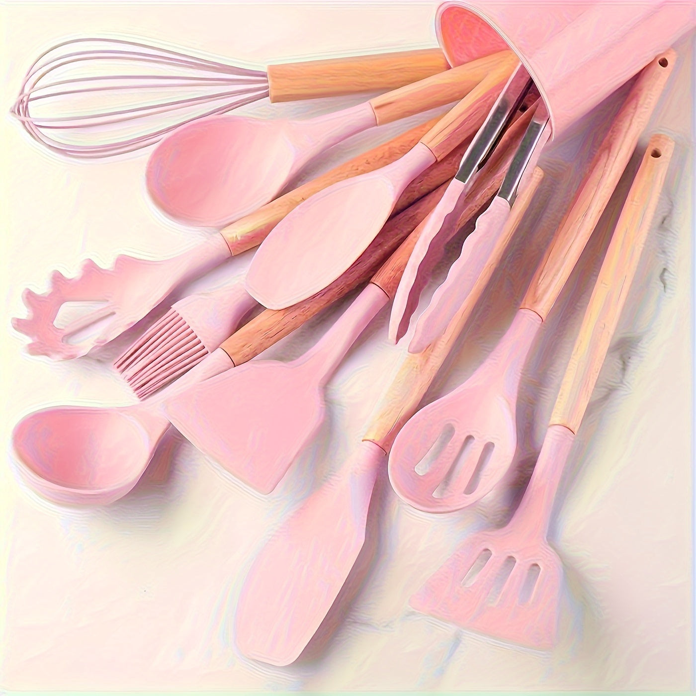 Silicone Utensils Knife Board 19pc