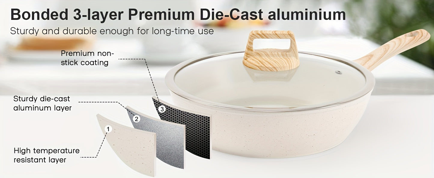 White Granite Cookware 12pc