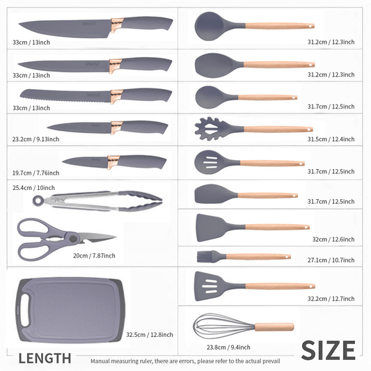 Silicone Utensil Set 10pc Heat