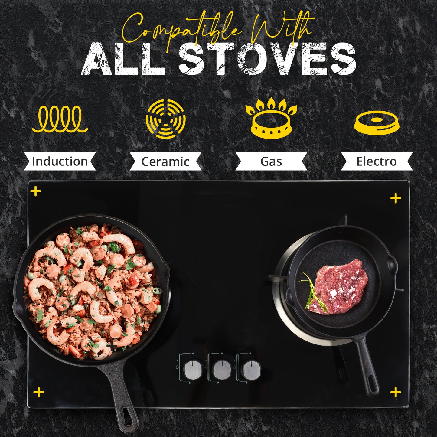 Utopia Cast Iron Skillets