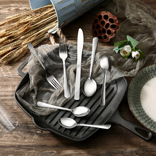 Christmas Stainless Flatware 48pc