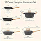 White Granite Cookware 12pc