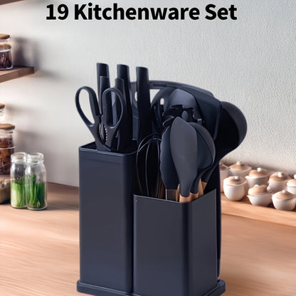 Silicone Utensils With Knives 19pc