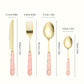 Pink Marble Handle Flatware