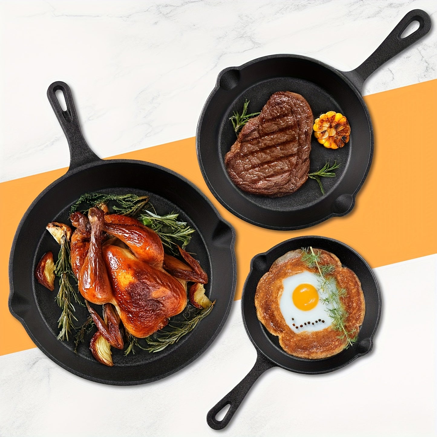 Cast Iron Fry Pan Set