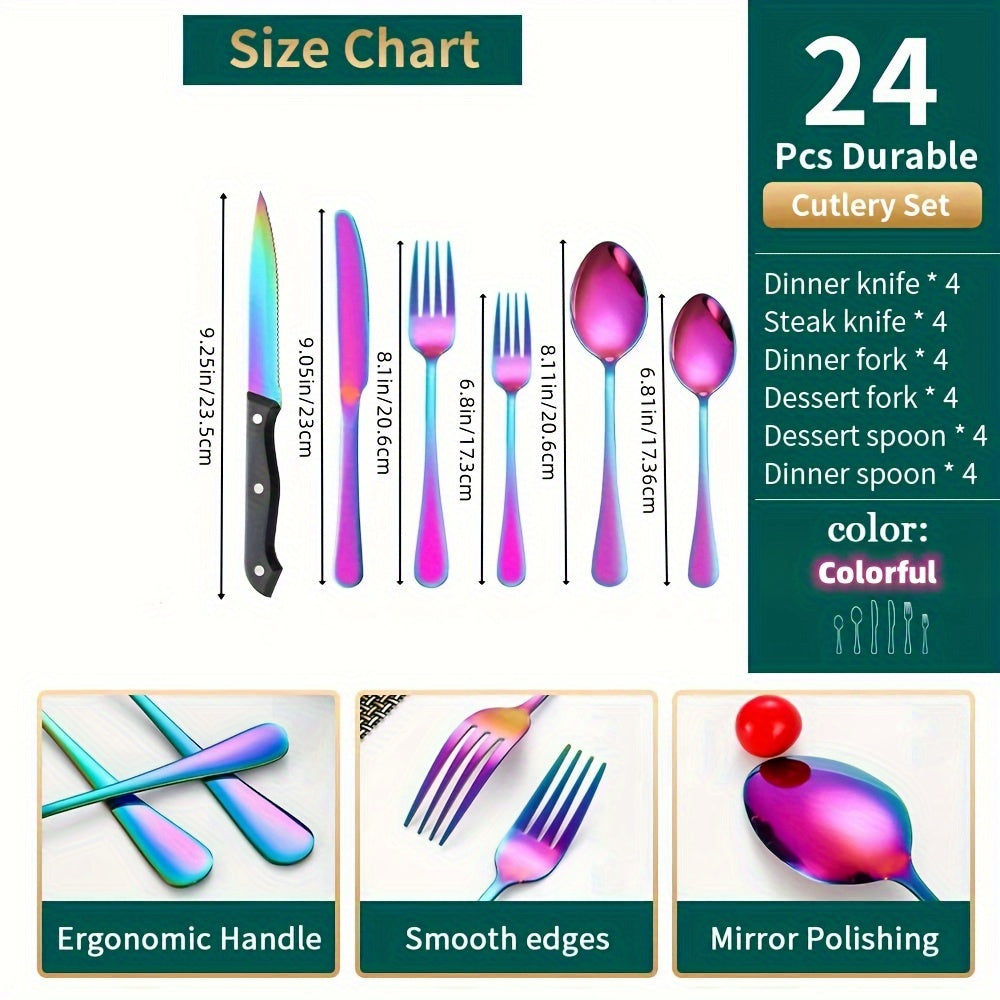 Gold Stainless Flatware 48pc