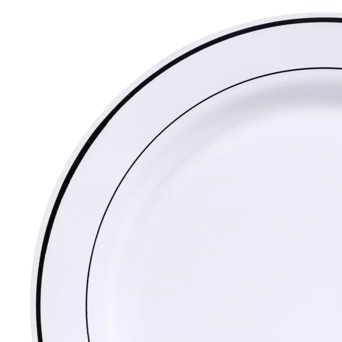 Silver Rim Plastic Plates