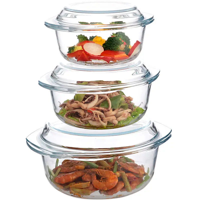 Tempered Glass Bowl With Lid